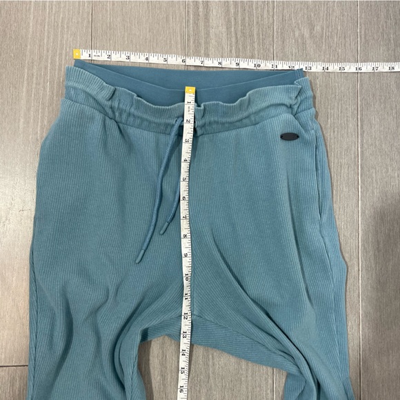 Gymshark Studio Pants Teal Ribbed Joggers Size S High Rise GLJG3691 Gym Lounge - Picture 14 of 15